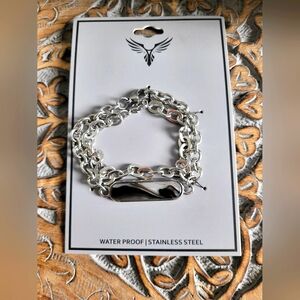 Men's Stainless Steel Water Proof Set of 2 Bracelets